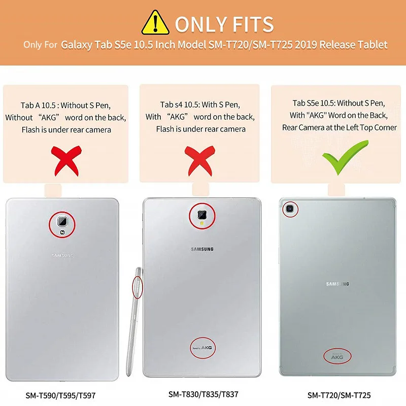 Case Cover For Samsung Galaxy Tab S5e 2019 10.5 SM-T720 T725 Cover 360 Degree Rotation PU Leather Stand Holder Case TAB S5E 10.5-1