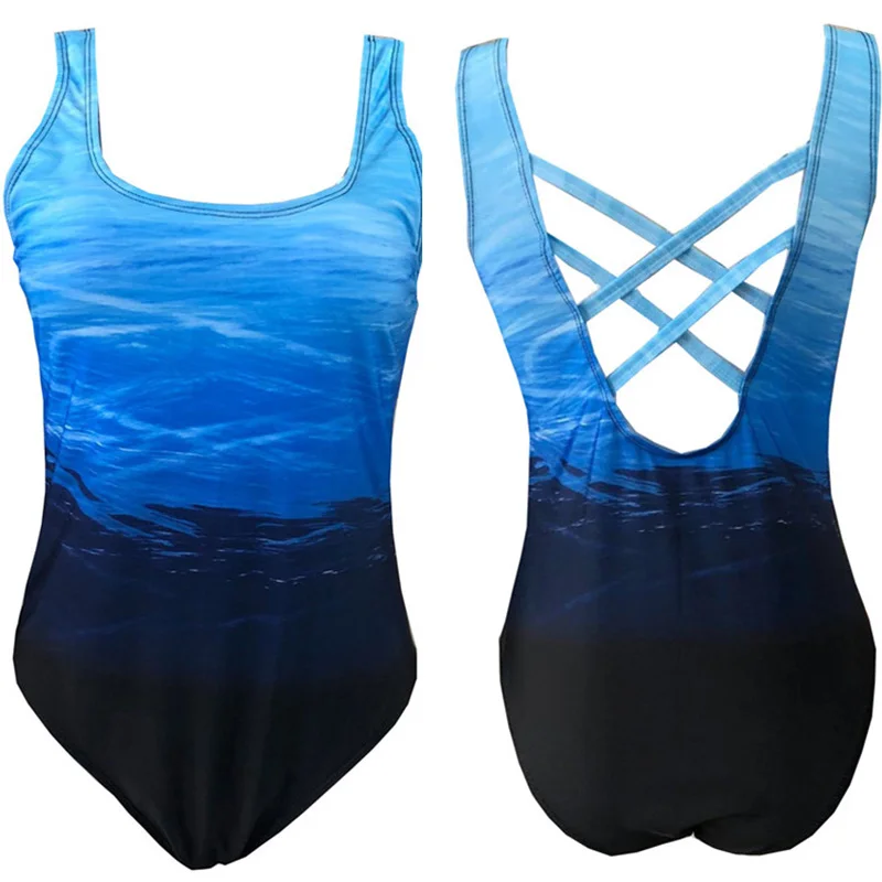 Günstig Neue Sexy Einem Stück Bademode Frauen Badeanzug Plus Größe Backless Unterwäsche Badeanzüge Monokini XXL Für Sommer Schwimmen Sport