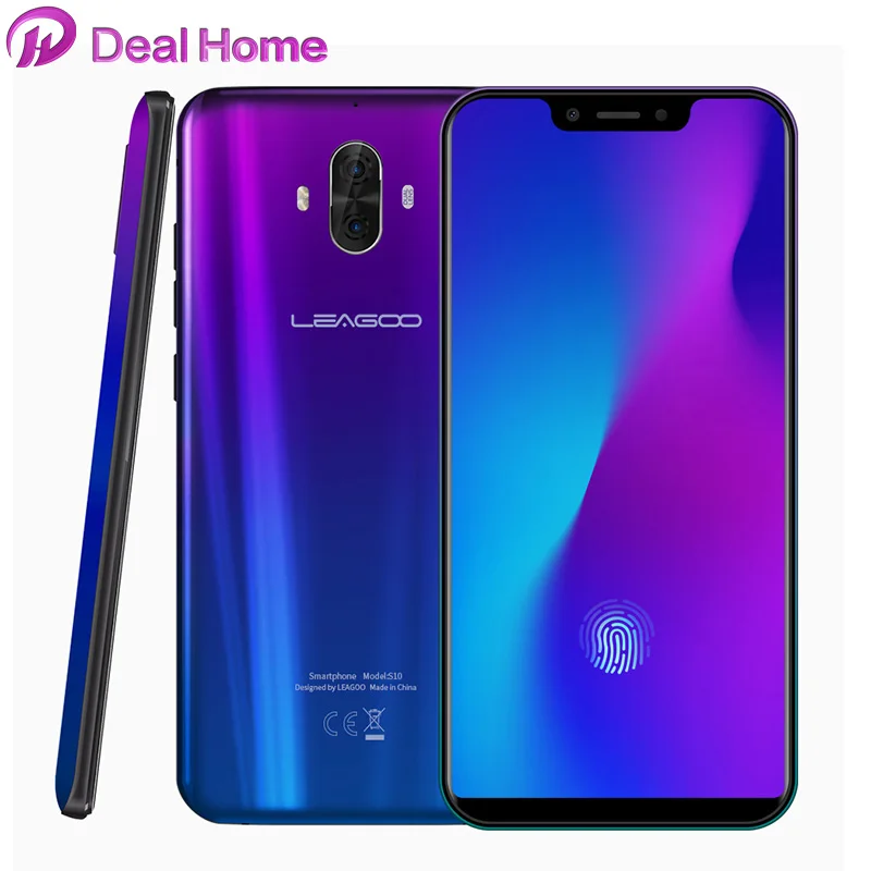 Новый LEAGOO S10 Helio P60 4G смартфон 6,21 "6 ГБ Оперативная память 128 GB Встроенная память Octa Core 4050 mAh AI мобильного телефона 20MP + 5MP Камера Android 8,1