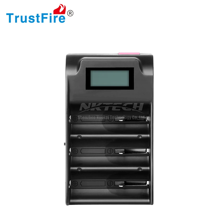 TR-008 TrustFire интеллигентая(ый) Батарея Зарядное устройство быстрого 3,0/4,2 V 3-образными пазами ЖК-дисплей Дисплей для 18650 26650 25500 26700 32650 Li-Ion Батарея