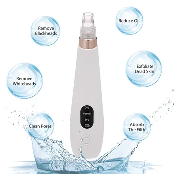 

Blackhead Remover Pore Vacuum Acne Pimple Removal Vacuum Suction Tool LED Display Comedone Extraction Kit Face Clean Skin Care