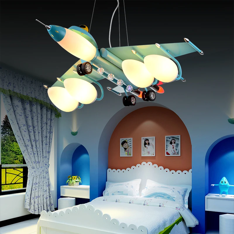 Us 189 0 Aircraft Lights Pendant Lights Boys Bedroom Lights Bedroom Lights Cartoon Children S Lamps Restaurants Iron Glass Lu628 Zl436 In Pendant