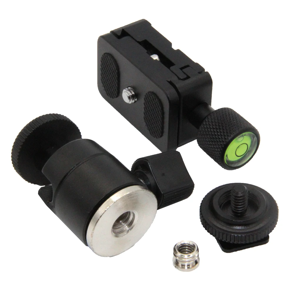 2 In 1 K30 Quick Release Plate Clamp Stabilizer Rails + Q29 Mini Tripod Ball Head Ballhead+1/4