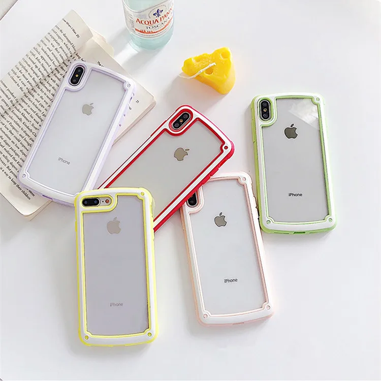 Японский мягкий прозрачный чехол для телефона IPhone 7 8 6 6S Plus цветной X XS MAX XR