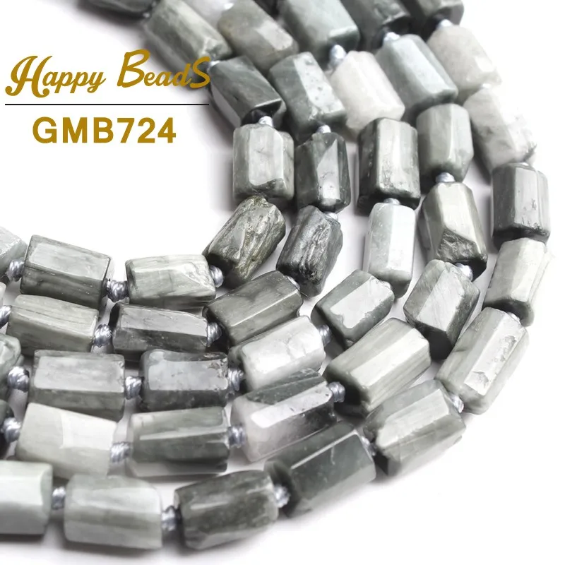

Natural A+ Hawks eye Stone Beads Cylinder Shape Loose Spacer Beads For Jewelry Making DIY Bracelet Necklace 15"Strand 8x11mm