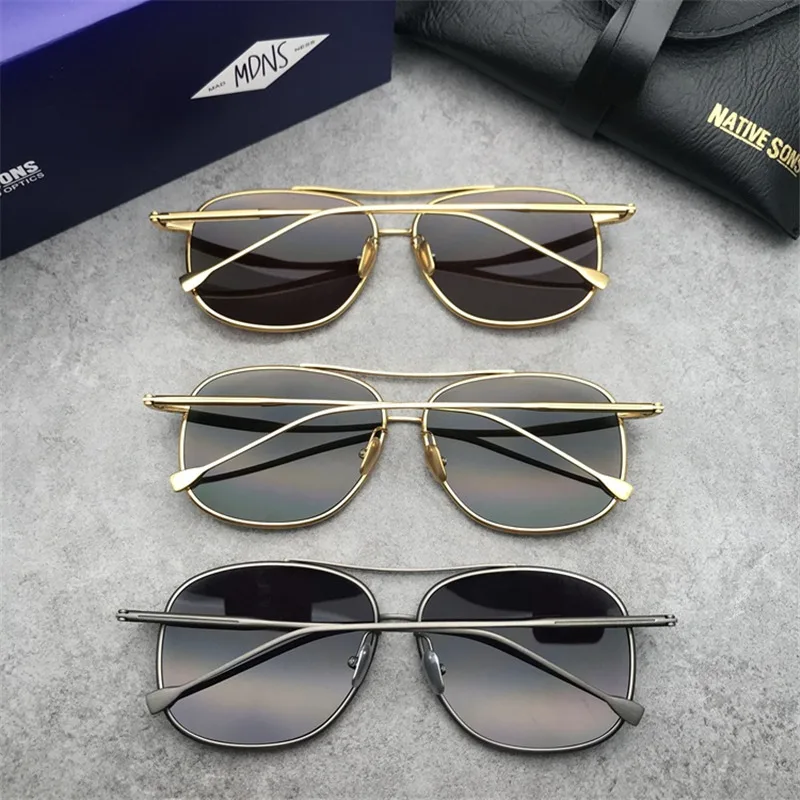 Авиационные солнцезащитные очки B из чистого титана, солнцезащитные очки для мужчин,, Ультралегкая защита для женщин, поляризованные зеркальные дизайнерские солнцезащитные очки