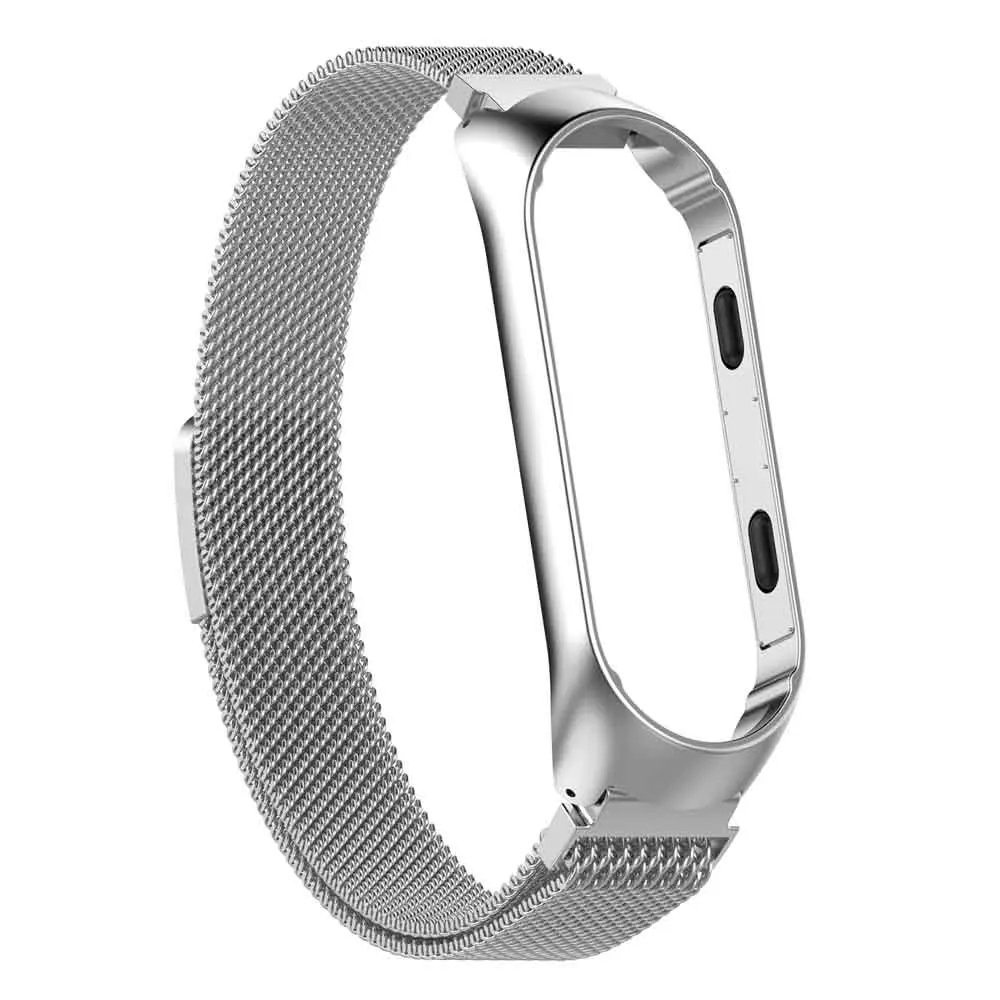 Silver Valdus mi Band 3 ремешок фитнес-трекер Замена Металлических Браслетов для Xiao mi band 3 Смарт-браслет аксессуары наручные - Цвет: Silver