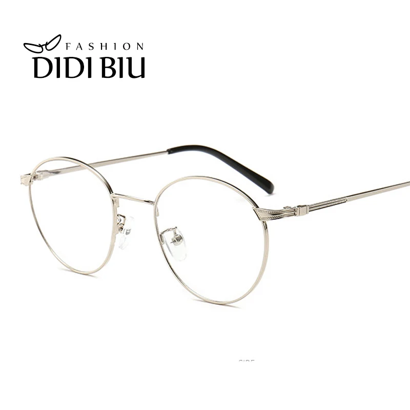 

Round Plain Clear Glsses Ultra Light Metal Decoration Transparent Eyewear Prescription Optical Spectacle Frames For Sight UN1122