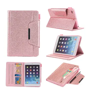 

High Qualtiy Case For Apple iPad Mini 1 2 3 4 Smart Cover Funda Tablet Glitter Magnet Silicone PU Leather Shell Auto Sleep/Wake