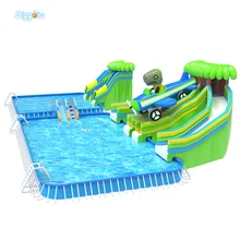 Water Slide Inflatable Water Park Playground Commercial Pool from Chinese factory