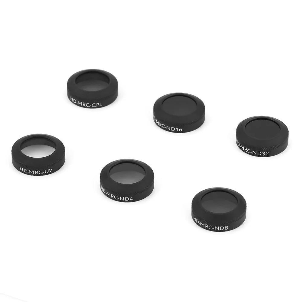 

6 pieces Portable Mini HD MRC UV ND4 ND8 ND16 ND32 CPL HD Lens Filters For Air Drone Quadcopter Accessories