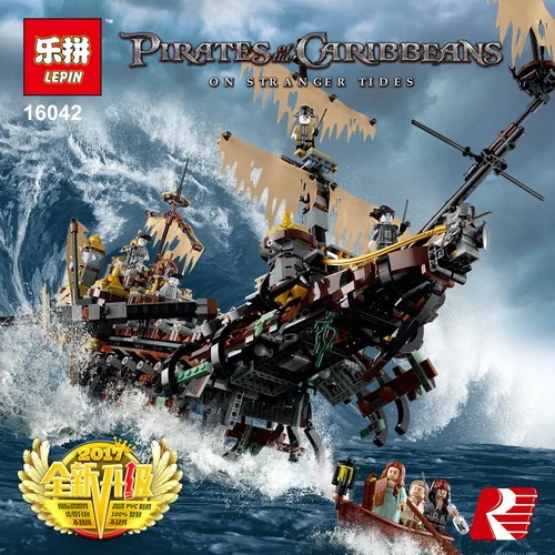 

LEPIN 16042 Pirate Ship Movie Series The Slient Mary Set Children Educational Building Blocks Bricks Toys Model boy Gifts 71042