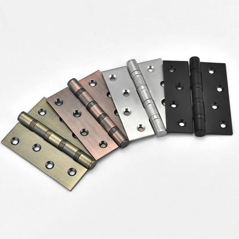 

1 Pair 4 Inch Door Hinges Stainless Steel Wood Doors Cabinet Drawer Box Interior Hinge Furniture Hardware Accessories MDJ998