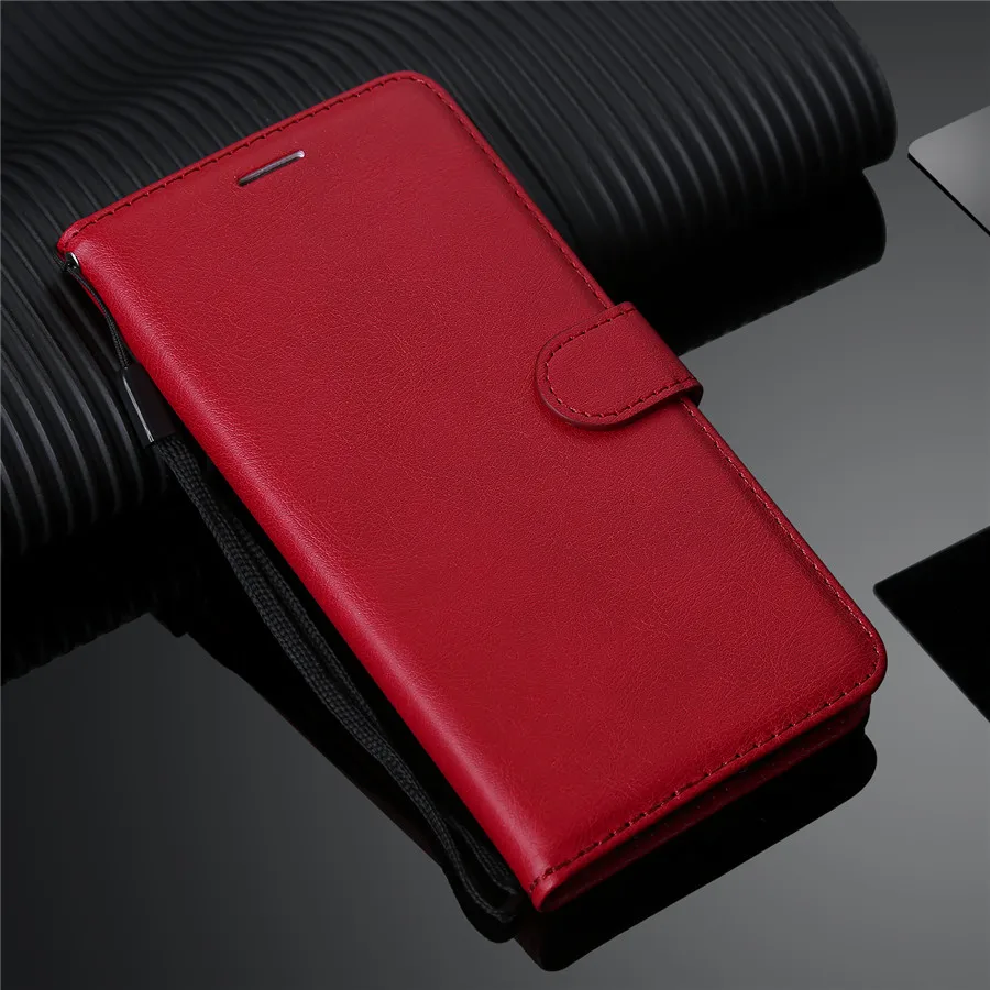 Роскошные Бизнес Чехол-книжка из искусственной кожи чехол-бумажник чехол для SAMSUNG S10e S9 плюс S8 Note 8 4 5 S5 S6 S7 край A5 A7 J4 J6 A750 крышка - Цвет: Red 1