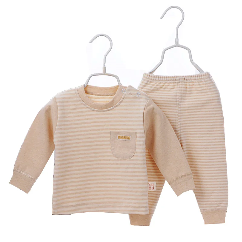 Image 100% Organic Cotton High Quality Baby Shower Gift Warm Sweater+Pants Clothing Set For Infants