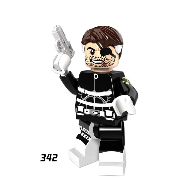 

Single Sale Super Heroes Star Wars 342 Nick Fury Model Mini Building Blocks Figure Bricks Toy kid gift Compatible Legoed Ninjaed