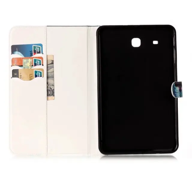 Чехол для samsung Galaxy табе 9,6 T560 T561 SM-T560 цветок Синтетическая кожа с автоматическим включением и/Sleep(Пробуждение/спящий режим), чехол-книжка+ ручка