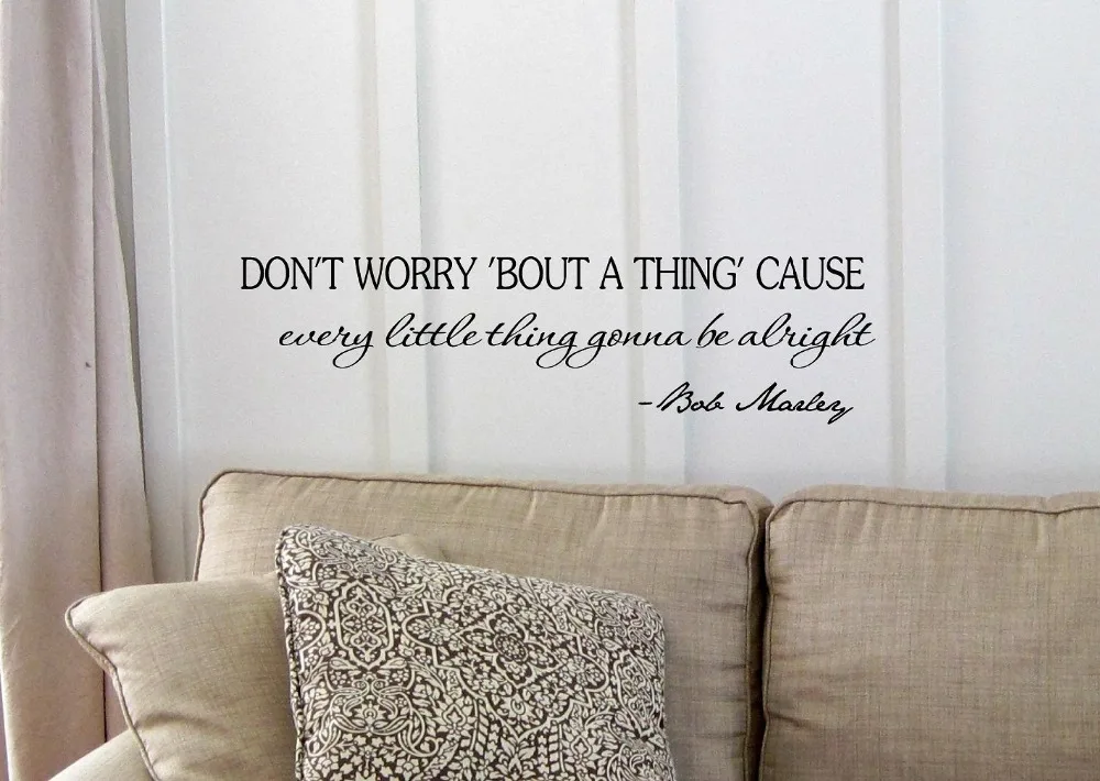 Wall sticker quotes "Don't Worry" DIY mural art living room decoration
