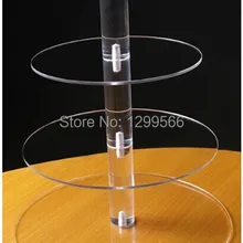 4 уровня Прозрачный Круглый Акрил круглая подставка для кекса стойка для свадьбы День рождения торт винная витрина