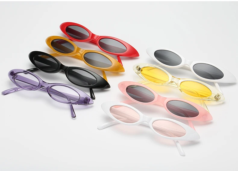

Long Keeper 2018 New Sexy Cateye Sunglasses Women Oval Cat eye Sun Glasses Luxury Brand Small Cateye Mirror UV400 Gafas de sol