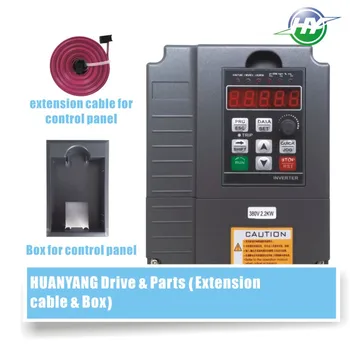 

Huanyang vector control inverter 2.2kw 380v variable frequency driver with extension cable and clamp free shipping