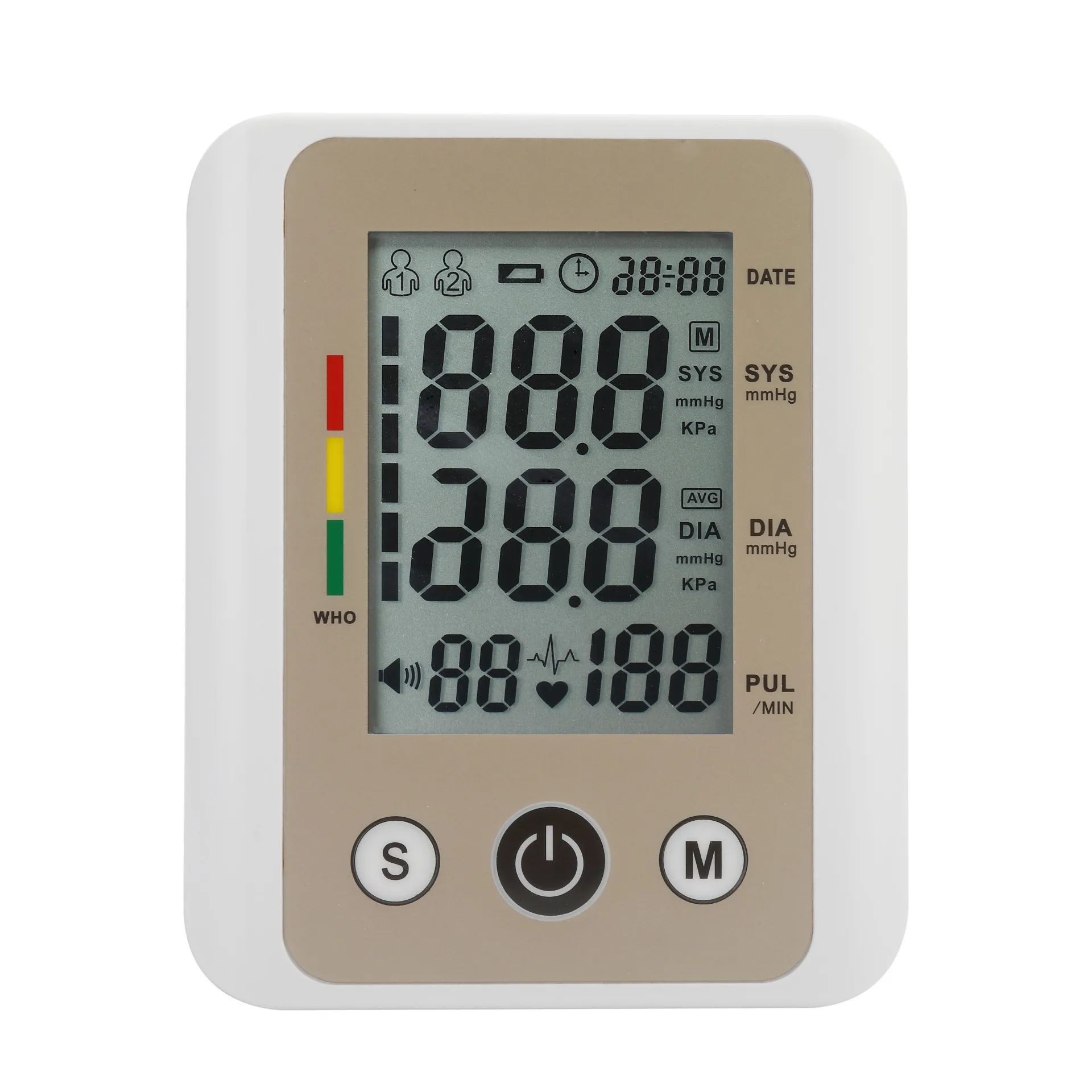 

High quality Large screen display accurate Blood Pressure Monitor English version arm voice prompt sphygmomanometer