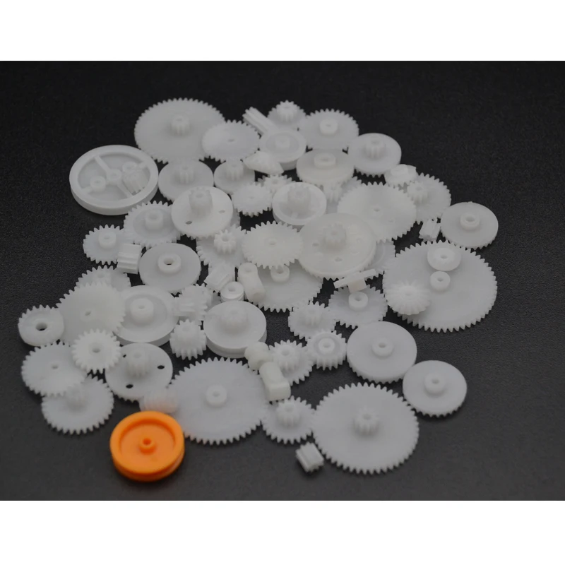

64 Kinds Plastic Shaft Single Double Layer Crown Worm Gears Cog Wheels M0.5 for Robot DIY Necessary