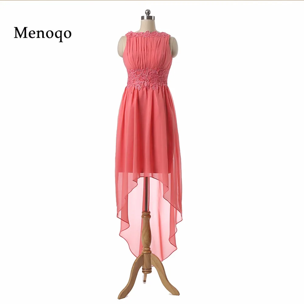 A Line Высокая Низкая аппликация для вечернего платья шифон vestido de festa longo настоящая