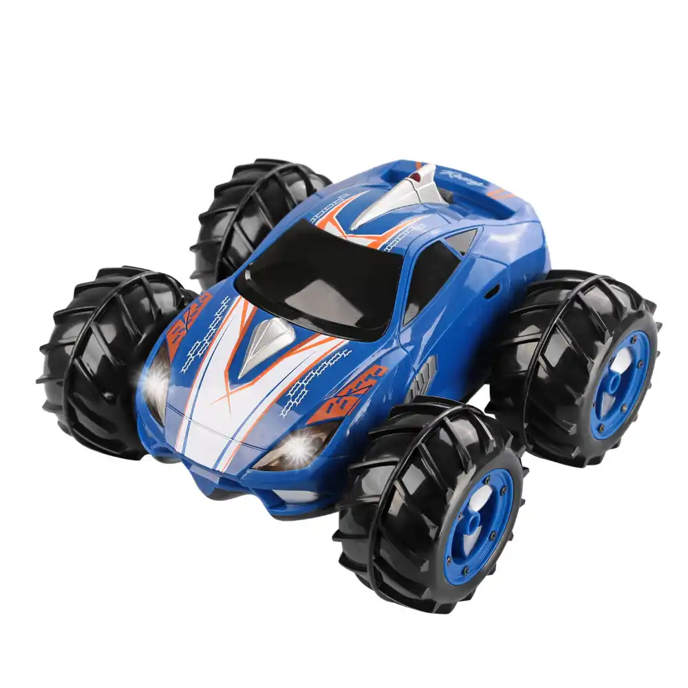 powerful amphibious remote control car drives on land & water