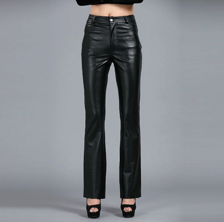 leather trouser suit