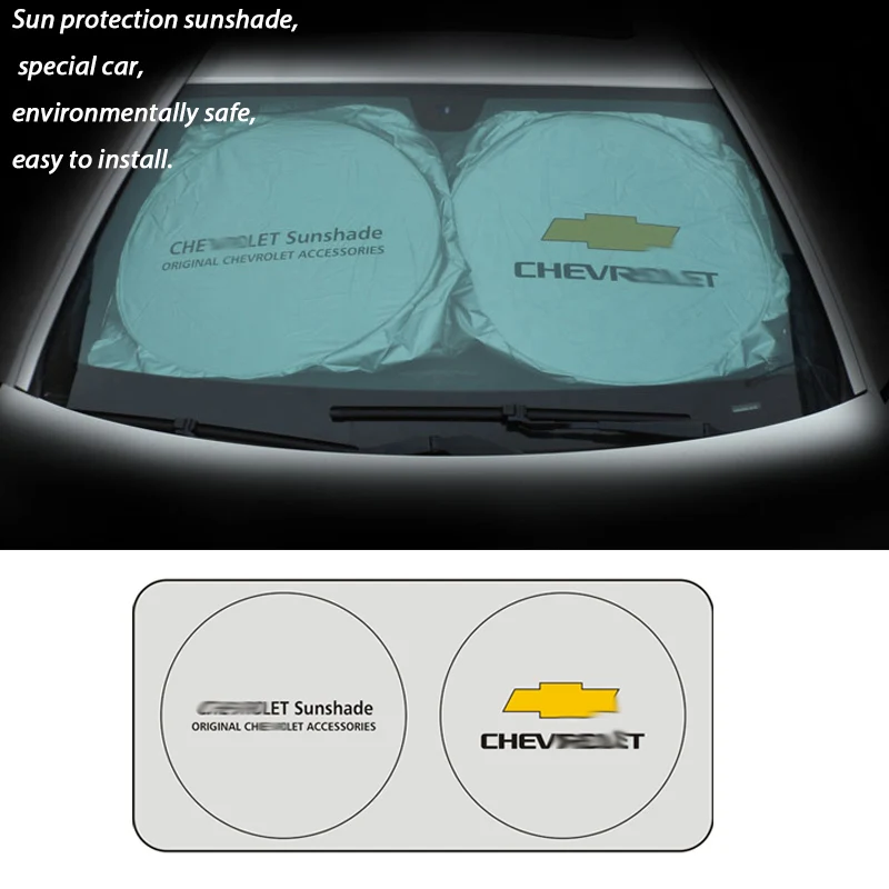 

2019 hot Silver Coating UV Protection Automobile Sun-Shade for Chevrolet Car Windshield Visor Sunlight Reflection Cooling Summer