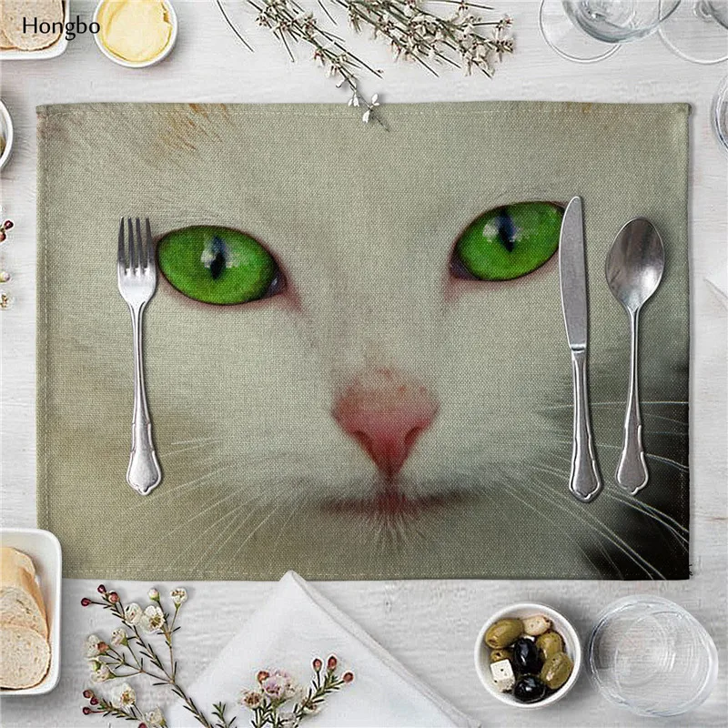 القط الكلب نمط القطن الكتان الغربية سادة تحديد الموقع حار قماش عازل طاولة طعام حصيرة الوقايات اكسسوارات المطبخ 40x30 سنتيمتر القط الكلب نمط القطن الكتان الغربية سادة تحديد الموقع حار قماش عازل طاولة طعام حصيرة الوقايات اكسسوارات المطبخ 40x30 سنتيمتر