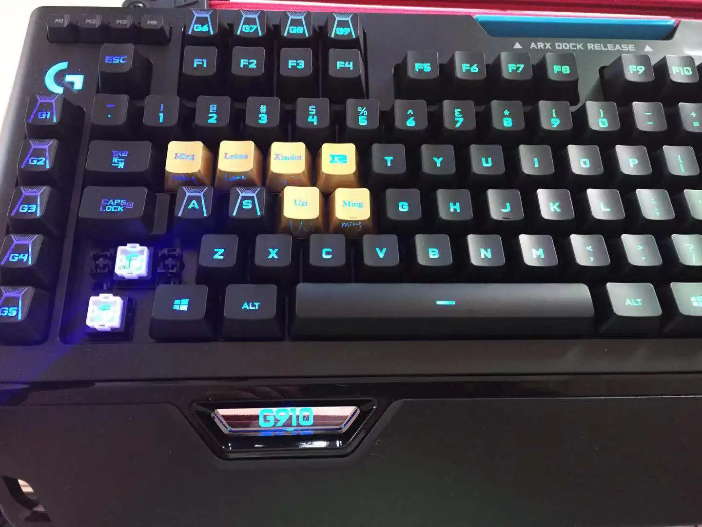 10 шт. колпачки для ключей золотого цвета с подсветкой для механической клавиатуры logitech G910 G810 G413 Gpro G512 G513