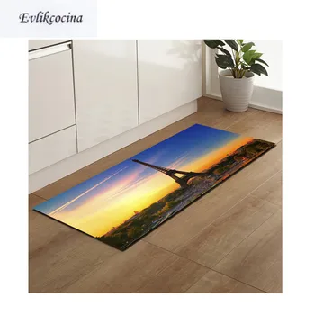 

Free Shipping Sunset Tower Kilim Non-Slip Tapis Absorbent Bath Mat Area Rug for Living Room Bedroom Floor Carpet Tapete Infantil