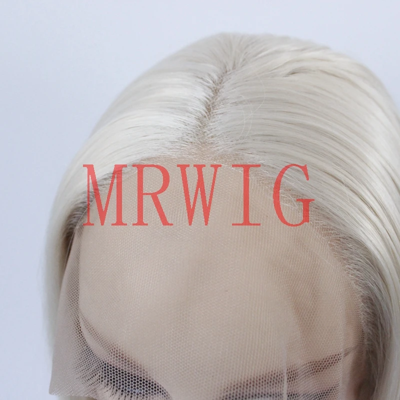 MRWIG длинные straight26in#613 средняя часть синтетического термостойкого волокна прозрачного кружева синтетического волокна передний парик шнурка