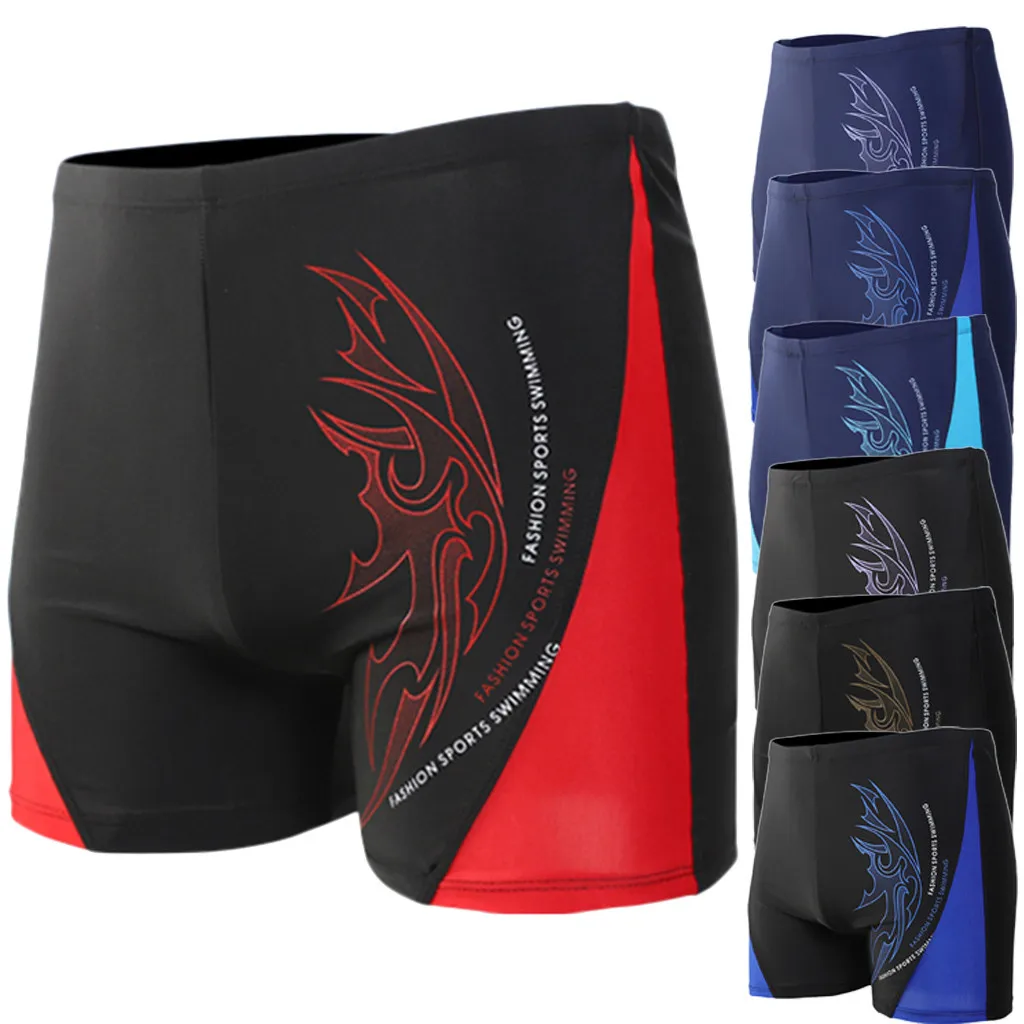 

Large Size Swimwear High Quality Swimming Trunks Printing Nylon Breathable Built-In Beam Line Swimming Trunks L0328