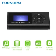 FORNORM Портативный MP3 плеер с наушники цифровые компактные и Max 3,7 V Поддержка микро-sd-карта на 16 ГБ-1,8 дюймов Дисплей музыкальный плеер