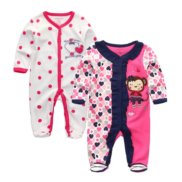 Комплект одежды из 2 предметов для новорожденных; серый хлопковый комбинезон для мальчиков; одежда с рисунком медведя; детские пижамы; комбинезоны с длинными рукавами; комплект одежды для маленьких девочек - Цвет: Baby Clothes41