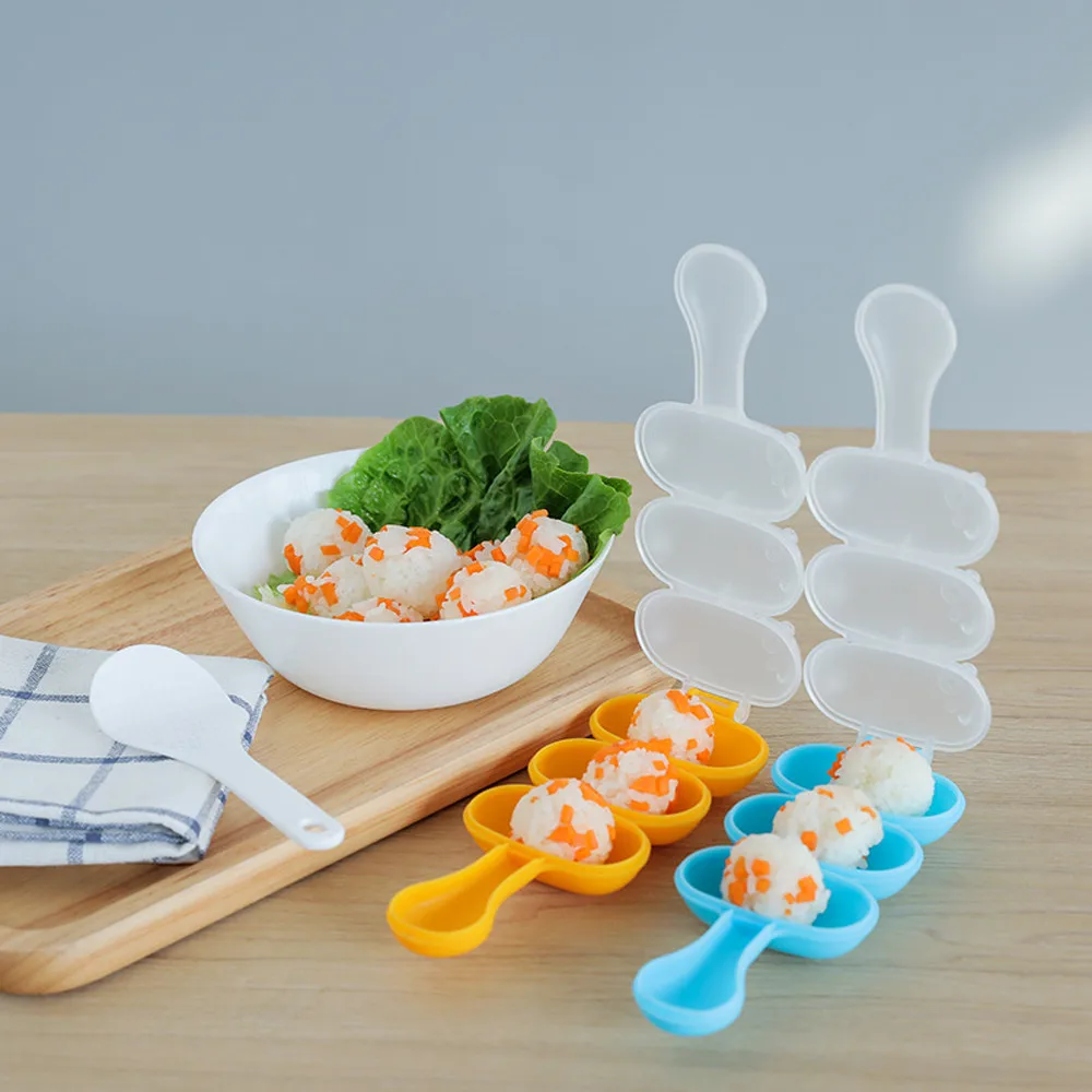 

Rice Ball Molds Sushi Balls Maker Mould Rice Spoon Kitchen Cooking Utensil Tools Set High Quality