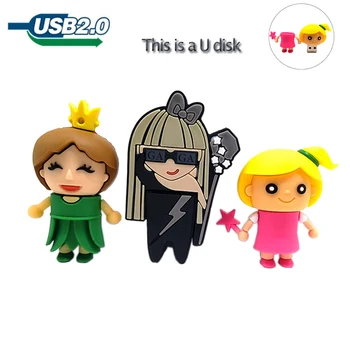 

USB flash drive new design cartoon girl pen drive 4GB 8GB 16GB 32GB 64GB lovely memory stick u disk cute gift pendrive usb stick