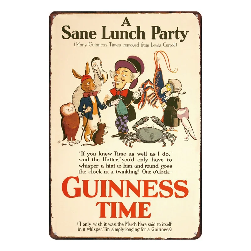 Металлический жестяной знак Guinness винтажные таблички в стиле ретро для бара кафе