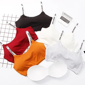 

SP&CITY Sporty Style Women Sexy Bra Tops Cotton Soft Breathable Wire Free Push Up Bras Female Lingerie Girl Invisible Bra