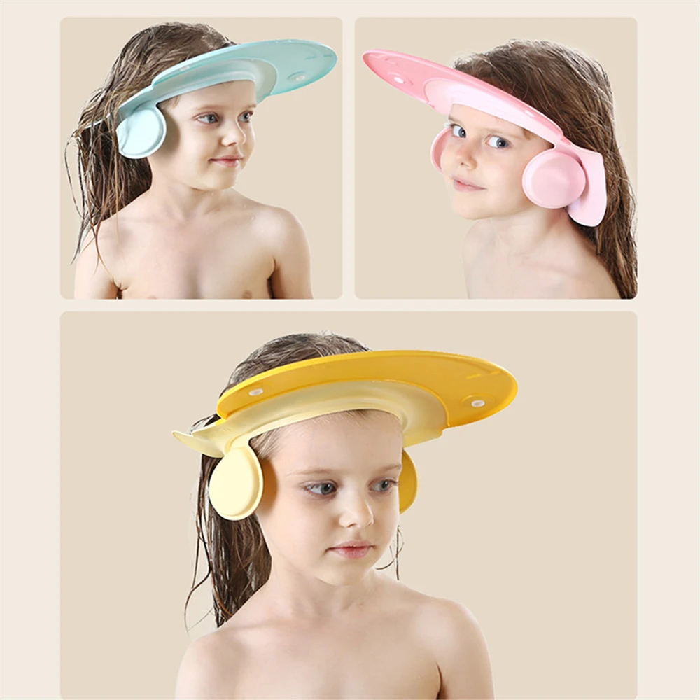 Baby Shampoo Cap Hat Waterproof Ear Protector Toddler Kids Adjustable Silicone Bath Shower shampoo artifact | Мать и ребенок
