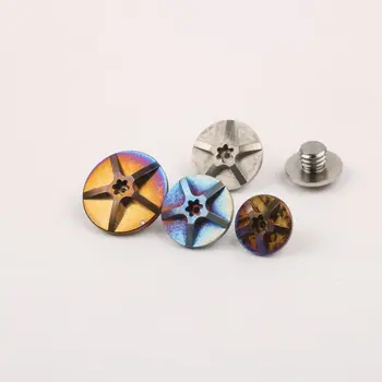 

6pcs lot Super Light M4x3mm TC4 Titanium Screw Bolt For knife handle Torx Head 8mm 10mm 12mm