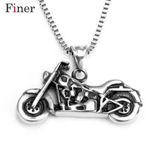 Punk Rock Motorbike Pendant Necklace For Men Stainless Steel Hiphop Long Casting Necklace Free Shipping Punk Rock Motorbike Pendant Necklace For Men Stainless Steel Hiphop Long Casting Necklace Free Shipping