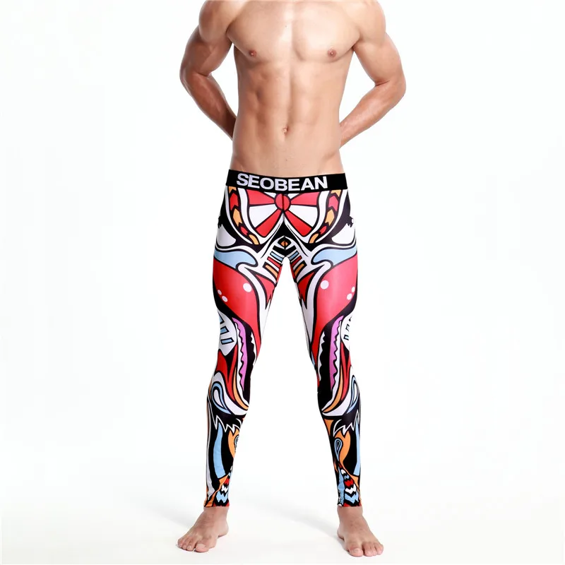 New Arrival SEOBEAN Men's Sexy Thermal Underwear Fashion Warm Long Johns Sleepwear Tight Trousers