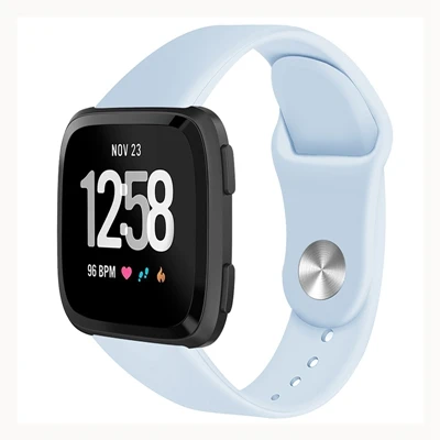 Мягкий Силиконовый Браслет для Fitbit Versa, сменные спортивные часы-браслет, аксессуары для ремешка, ремешок для часов для Fitbit versa lite - Цвет: light blue
