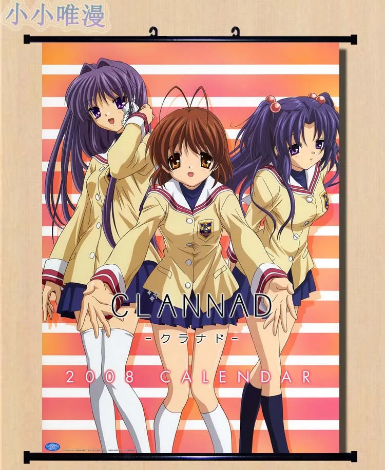 Японское аниме Кланнад Fujibayashi Kyou & Ichinose Kotomi Furukawa Nagisa домашний Декор стены