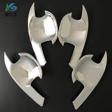 2016-2017 For Toyota Fortuner 2015 Accessories Door Handle Insert Bowl Trim For Toyota Fortuner Car Chrome Trim parts chrome side door trim for toyota fortuner an160 hilux sw4 2015 2016 2017 car styling body cladding deflector accessories ycsunz