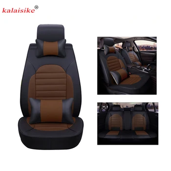 

Kalaisike leather Universal Car Seat covers for Renault all models logan scenic fluence duster megane captur laguna kadjar